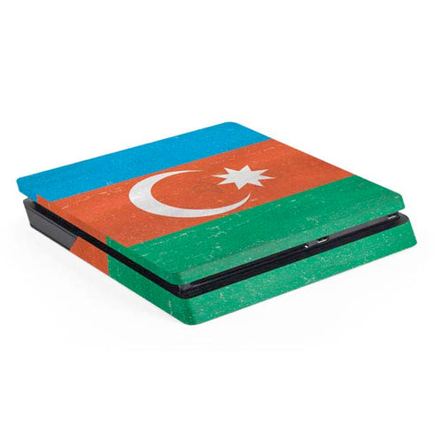 Azerbaijan Flag Distressed PlayStation PS4 Skins